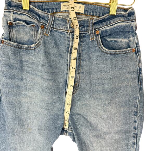 Abercrombie & Fitch 90's Slim Straight Ultra‎ High Rise Jeans Blue Women 6/28 - Picture 5 of 6